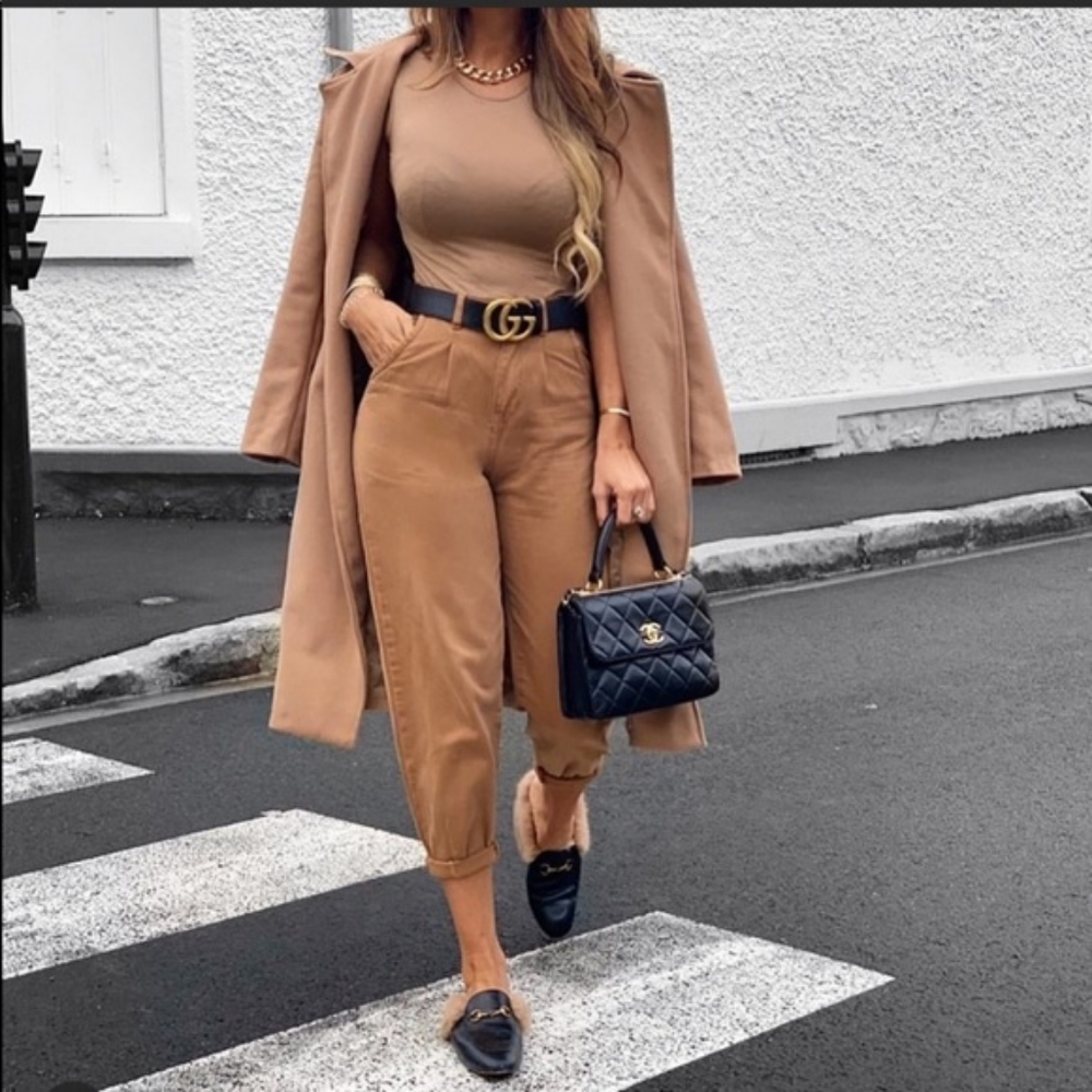 Zara nwot Blogger favorite brown Barrel jeans